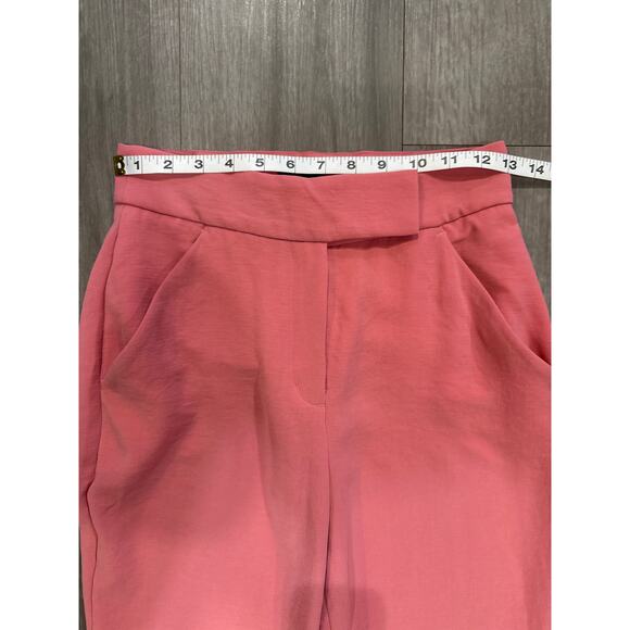 Express Super High Rise Flare Trouser Pink Women's Size 2R - Picture 3 of 11